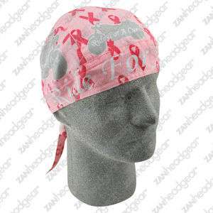 Breast Cancer Awareness Ride for Cure Doo Rag Headwrap  