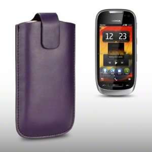  NOKIA 701 PU LEATHER CASE, BY CELLAPOD CASES PURPLE 