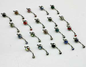 Pick 20 Colors Belly Button Navel Rings WITH Charm Attachment DIY 