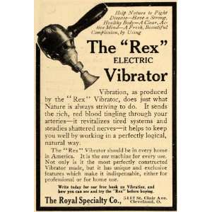  1911 Ad Rex Electric Vibrator Red Blood Tingle Arteries 