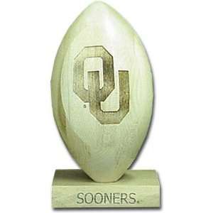 Oklahoma Sooners OU 5/16 Scale Laser Engraved Wood Football  