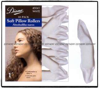  PILLOW SOFT COMFORTABLE 1 HAIR ROLLERS 10 PACK 5041 WHITE  