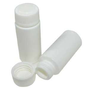 Pkg (20) 6ml White Plastic Bottles with Gasketed Screwcap 
