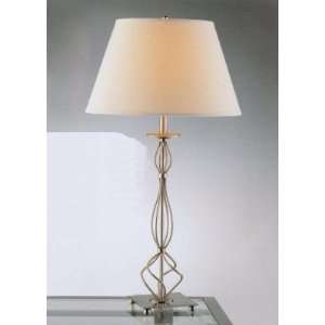    Bright Nickel With Wrought Iron Table Lamp: Home Improvement