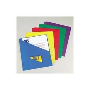  Slash Pocket Project Folders, Unpunched, Green, 25/Pack 