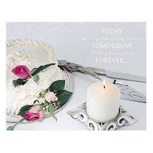 Wedding Cake & Candle Wedding Bulletins (100 pcs per set, Set of 5 