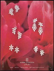 1984 Harry Winston HW Diamond Jewelry Photo Print Ad  