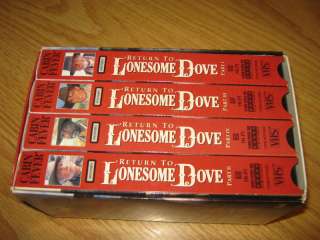 1993 Return To Lonesome Dove 4 Tape Set VHS Video  
