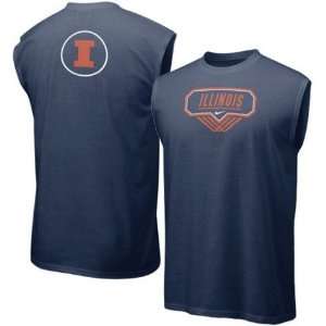 Men`s Illinois Fighting Illini Navy Blue Basketball Sleeveless T shirt