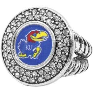  Kansas Jayhawks Team Logo Crystal Ring