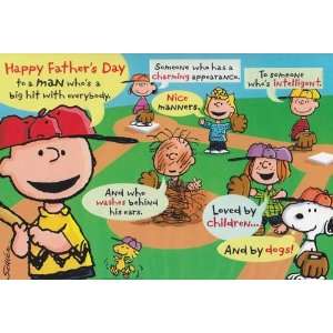 Fathers Day Card Peanuts Happy Fathers Day to a Man Whos a Big Hit 