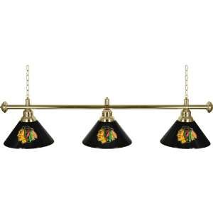  NHL Chicago Blackhawks 60 Three Shade Billiard Lamp: Home 