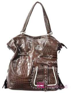 New Designer Inspired Large Crocs Shoulder Bag Purse  