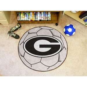 BSS   Georgia Bulldogs NCAA Soccer Ball Round Floor Mat (29) G Logo 