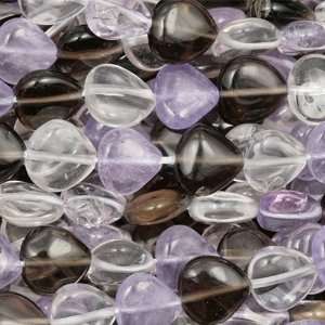    Amethyst Crystal & Smoky Quartz Pear Shaped Beads: Home & Kitchen