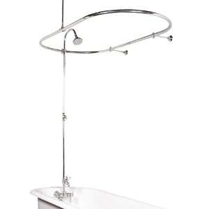  Clawfoot Tub Bath Shower System w/ Oval Shower Enclosure 