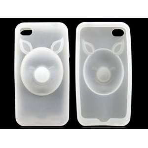  Cartoon Pig Animal Silicone Case Cover Skin for iPhone 4 