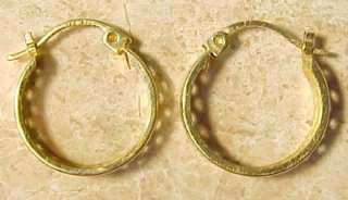 14KT Solid Gold Hoop Earrings .62 / 15.8mm EXC  