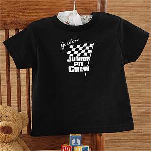    Personalized Baby T Shirts   Car Racing Pit Crew 