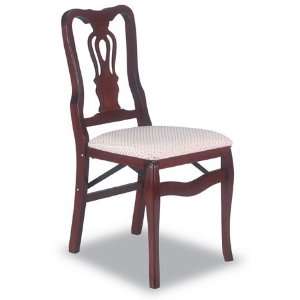 : Queen Anne Back Folding Chair by Stakmore, 1685V , (Set of 2 Chairs 