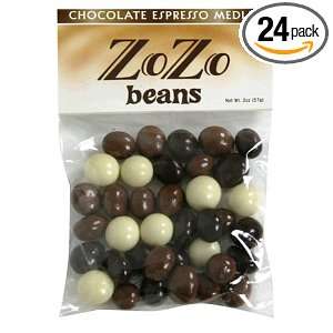 ZoZo Beans Medley Chocolate Espresso Beans, 2 Ounces (Pack of 24 