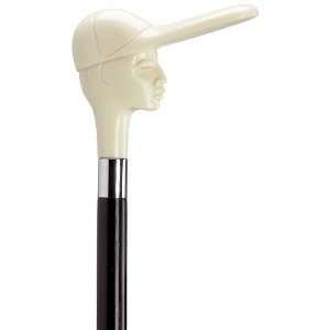 Walking Cane   Unisex molded jockey head handle, black maple shaft, 36 