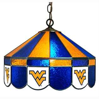   Executive Swag Hanging Lamp   West Virginia Mountaineers 