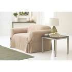 Sure Fit Soft Suede Chair Slipcover (Box Cushion)   Fabric Chocolate