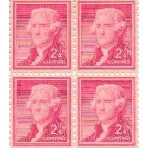  Thomas Jefferson Set of 4 x 2 Cent US Postage Stamps NEW 