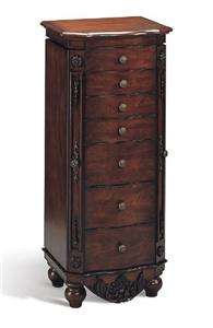   Brand New Deep Brown Finish Deluxe Jewelry Armoire by Coaster  