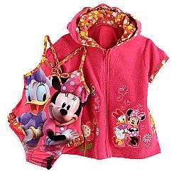 Disney Infant Girl Minnie Mouse Swimsuit with Matching Cover up