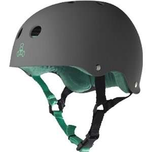   Helmet Carbon Rubber Green Medium Skate Helmets