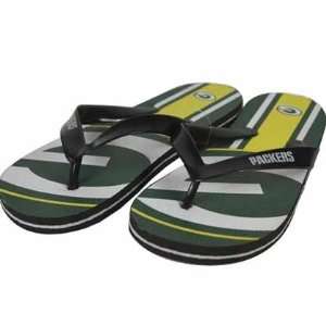   Green Bay Packers Unisex Big Logo Flip Flops   Small: Everything Else