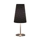 Lite Source IK 6098WHT Pompom Table Lamp, White Wood with White Dot 