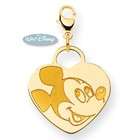 disney 14k yellow gold heart pendants vermeil ez attach gold