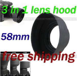   collapsible universal lens hood wide & tele focus & standard  