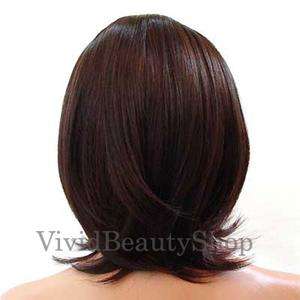 SYNTHETIC LACE FRONT STRAIGHT WIG HAIR BROWN + AUBURN  