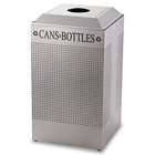 Rubcomprd Silhouette Can/Bottle Recycling Receptacle Square Steel 29 