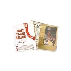  Michael Jordan Career Gold Foil Card #14   First 72 Win Season 