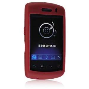 Blackberry 9500 9530 Storm Thunder Premium Dark Red Burgandy Silicone 