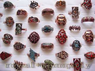 wholesales of 30pieces Vintage Austrian Crystal Rings  