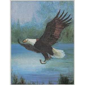  Eagle Fishing Poster Print
