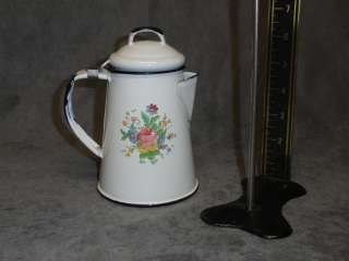 Vintage TOY or Salesmans Sample ENAMELWARE Coffee Pot  