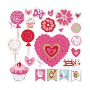  C Thru LYB Cupcake Love Specialty Paper 12X12 Heart Cut 