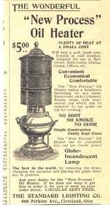 1894 ad a standard lighting co oil heater  