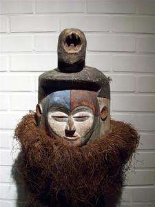 CONGO old african mask ancien masque dafrique KWESE kongo masker 