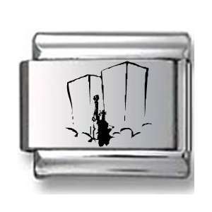 Twin Towers and Lady Liberty Laser Italian Charm