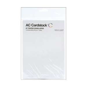 American Crafts Envelopes A7 (5.25X7.25) 12/Pkg White; 3 Items/Order 