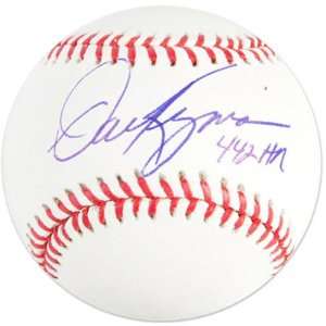  Autographed Baseball  Details 442 HR Inscription