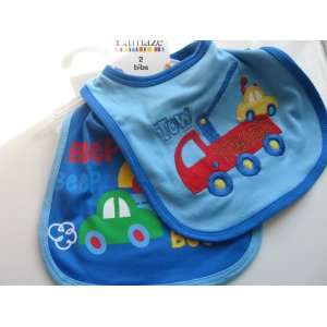  Lamaze 2 Pack of Boys Bibs   Truck and Cars Baby